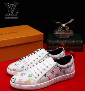 les chaussures de luxe louis vuitton printed leather casual chaussures
